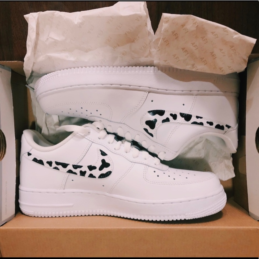 Cow Print Air Force 1s